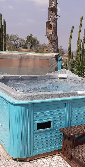 Chill and relax in the amazing hot tub at Casa Perez Bed and Breakfast.