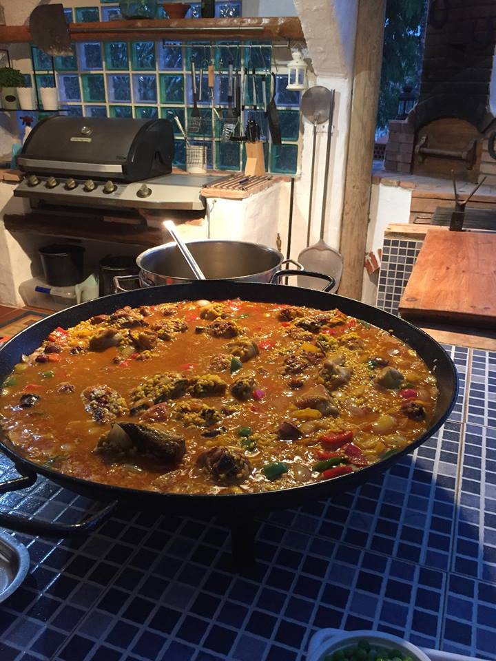 Traditional Spanish dishes such as this amazing Paella can be cooked fresh every night during your stay at Casa Perez.